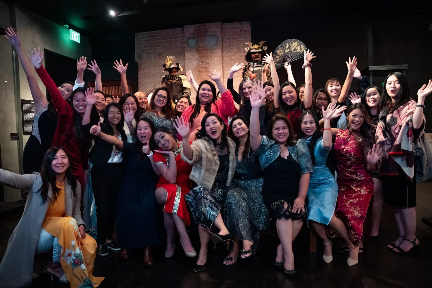 SARE members cheering at a meetup