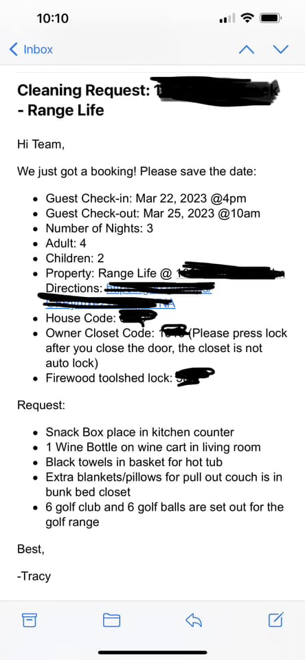 Cleaner notification template screenshot